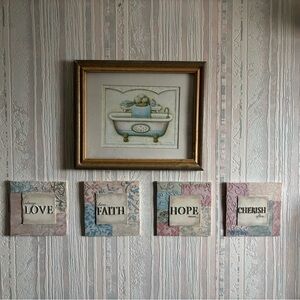 Framed Wall Art Set with Inspirational Quotes